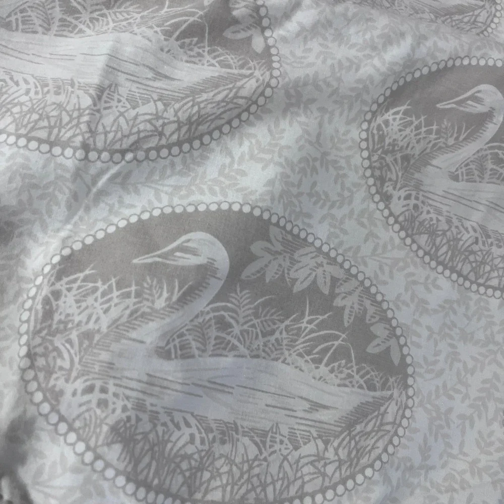 Vtg Bob Timberlake Home Collection Twin Flat Sheet Cotton Swan Nature Beige USA